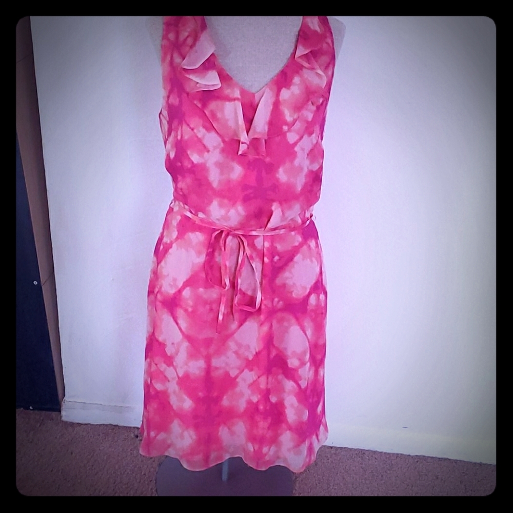 Issac Mizrahi Pink Tie Dye Dress